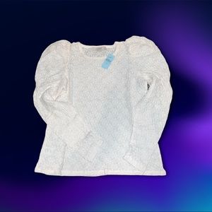 LOFT Pleated Puff Sleeve Top Petite